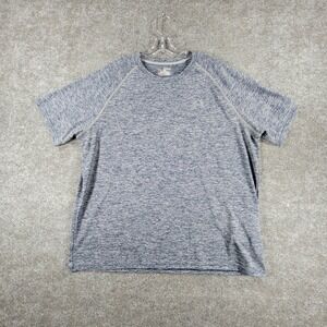Under Armour Heatgear T-Shirt Mens 2XL Heather Navy Blue Raglan Sleeve Loose Fit